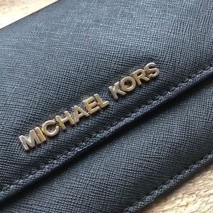Michael Kors Jet Set Continental Wallet- Black